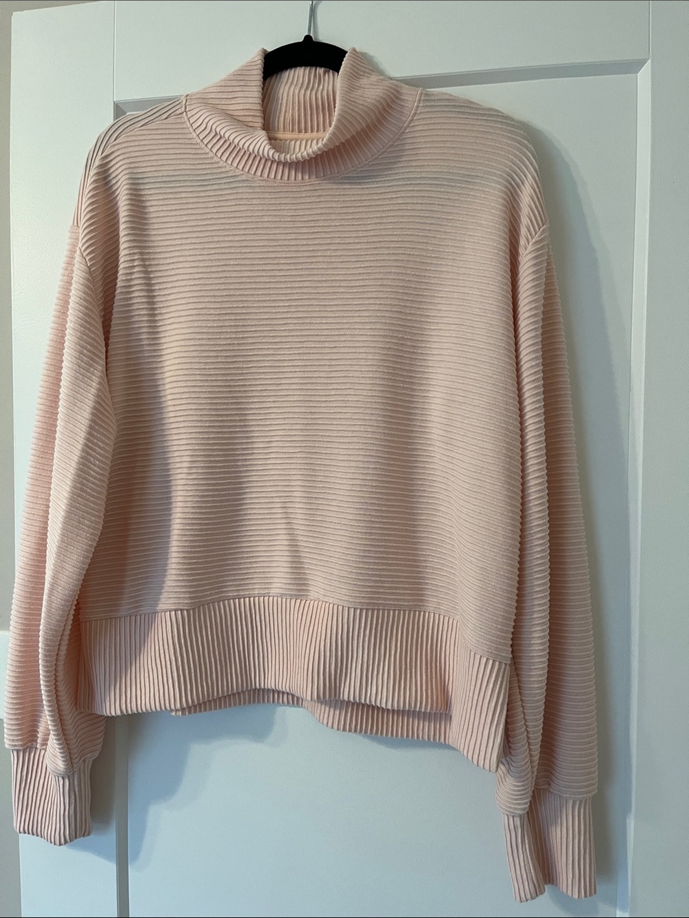 Calia Women's Soft Ribbed Turtleneck Sweater - Pale Pink